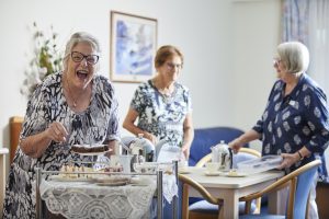 Mercy Care Centre Young volunteers (L-R) Joyce, Kathy and Libby 