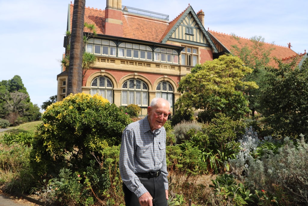 Fr Chris on his daily walk around the St Columbans Mission Society grounds in Essendon